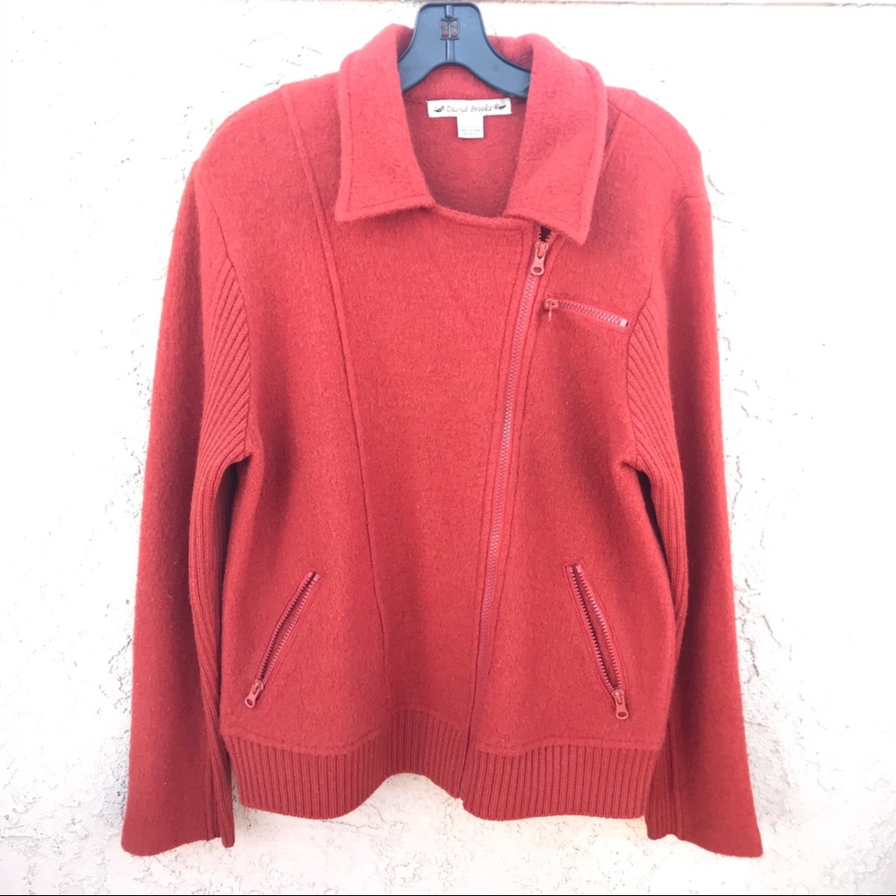 David Brooks Wool Moto Jacket